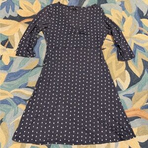 Toad&Co Navy and White Long Sleeve Dress